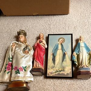 Various Religious Figurines -